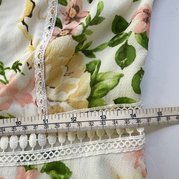 Disney Princess Belle Cutout Lace Floral Skater Dress Med Womens Beauty & Beast - Picture 7 of 12